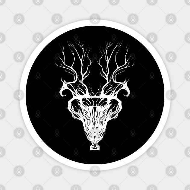 Deer spirit skull Magnet by DarksmithMiniatures